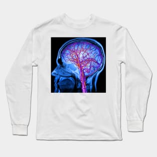 Vascular system of the brain, artwork (C024/6525) Long Sleeve T-Shirt